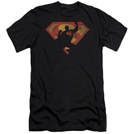 Superman - S Shield Knockout-premuim Canvas Adult Slim Fit 30/1 - Black