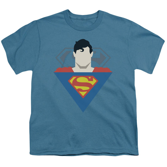 Superman - Simple Supes - Short Sleeve Youth 18/1 - Slate T-shirt