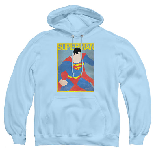 Superman - Simple Sm Poster - Adult Pull-over Hoodie - Light Blue