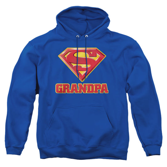 Superman - Super Grandpa - Adult Pull-over Hoodie - Royal Blue