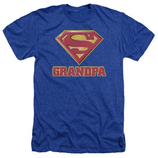 Superman - Super Grandpa - Adult Heather - Royal Blue