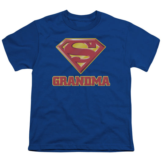 Superman - Super Grandma - Short Sleeve Youth 18/1 - Royal Blue T-shirt