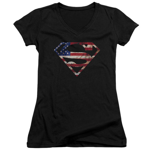 Superman - Super Patriot-junior V-neck - Black
