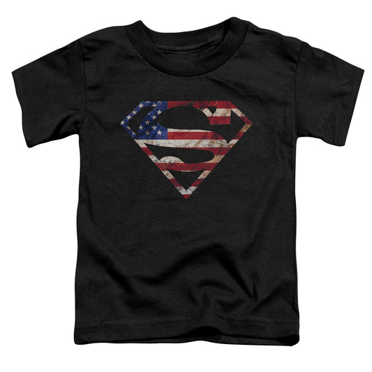 Superman - Super Patriot - Short Sleeve Toddler Tee - Black T-shirt