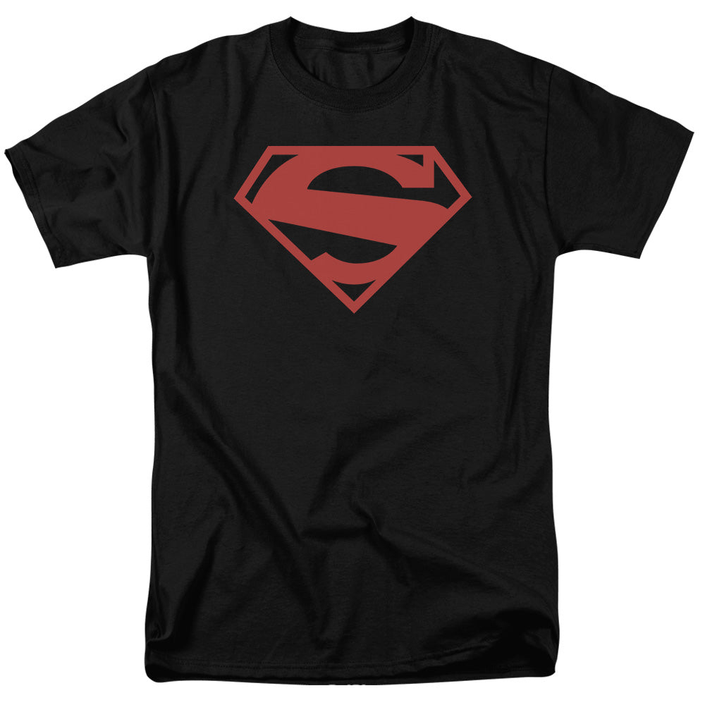 Superman - 52 Red Block - Short Sleeve Adult 18/1 - Black T-shirt