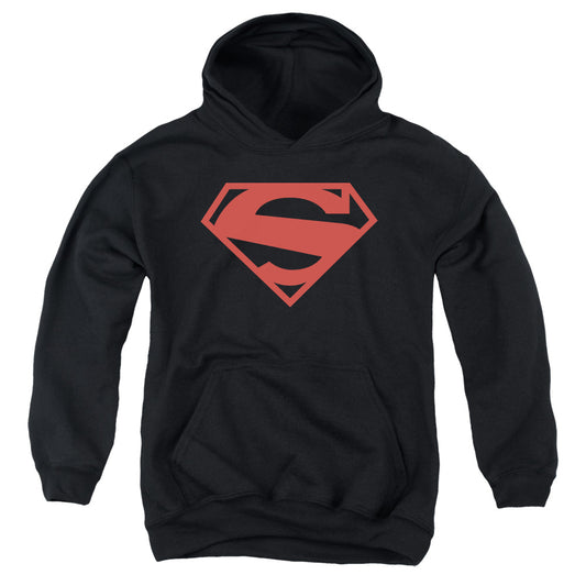 Superman - 52 Red Block - Youth Pull-over Hoodie - Black