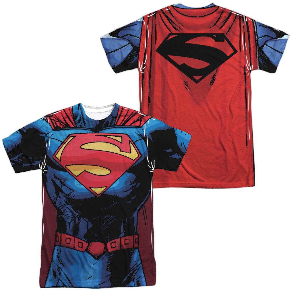 Superman - New 52 Superman (Front/back Print) - Short Sleeve Adult Poly Crew - White T-shirt