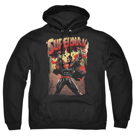 Superman - Lift Up - Adult Pull-over Hoodie - Black