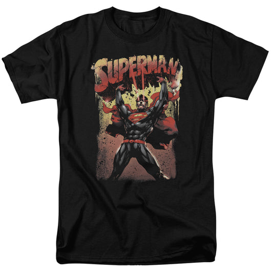 Superman - Lift Up - Short Sleeve Adult 18/1 - Black T-shirt