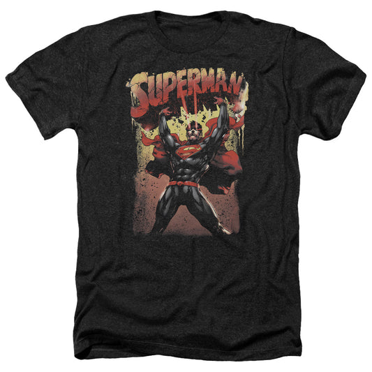Superman - Lift Up - Adult Heather-black