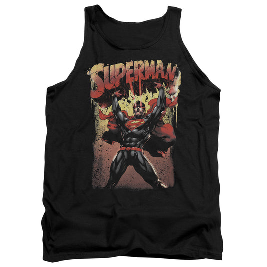 Superman - Lift Up - Adult Tank - Black