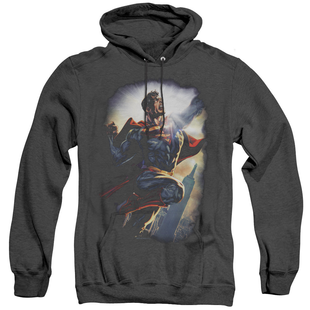 Superman - Ck Superstar - Adult Heather Hoodie - Black