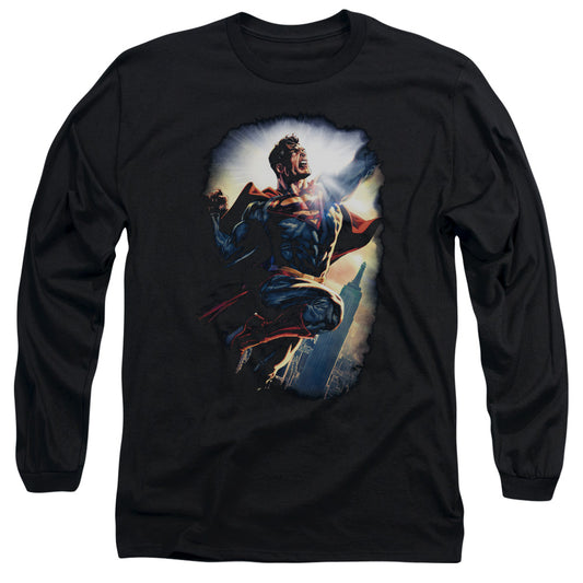 Superman - Ck Superstar - Long Sleeve Adult 18/1 - Black T-shirt
