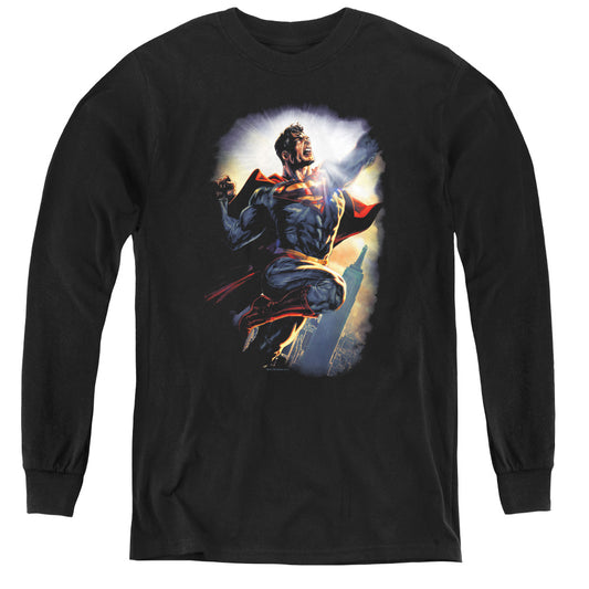 Superman - Ck Superstar - Youth Long Sleeve Tee - Black