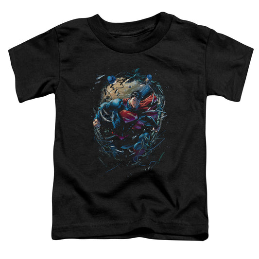 Superman - Breaking Space - Short Sleeve Toddler Tee - Black T-shirt