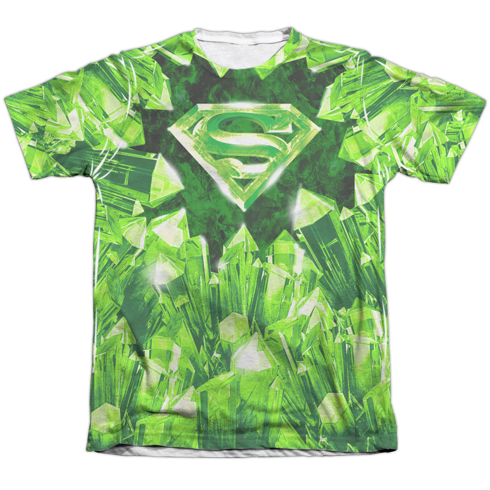 Superman - Kryptonite Shield - Adult Poly/cotton Short Sleeve Tee - White T-shirt
