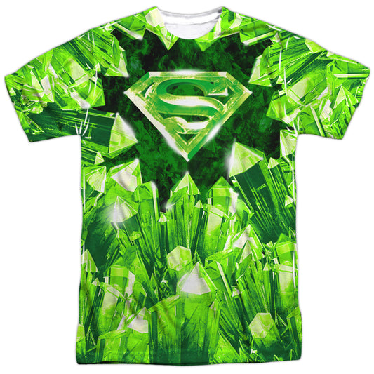Superman - Kryptonite Shield - Short Sleeve Adult Poly Crew - White T-shirt