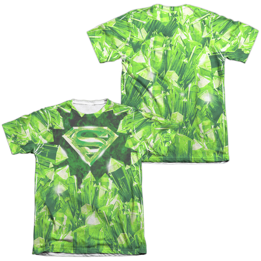 Superman - Kryptonite Shield (Front/back Print) - Adult Poly/cotton Short Sleeve Tee - White T-shirt
