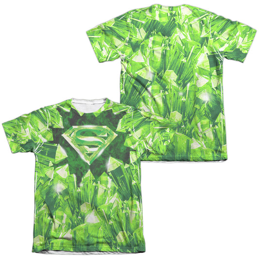 Superman - Kryptonite Shield (Front/back Print) - Adult Poly/cotton Short Sleeve Tee - White T-shirt