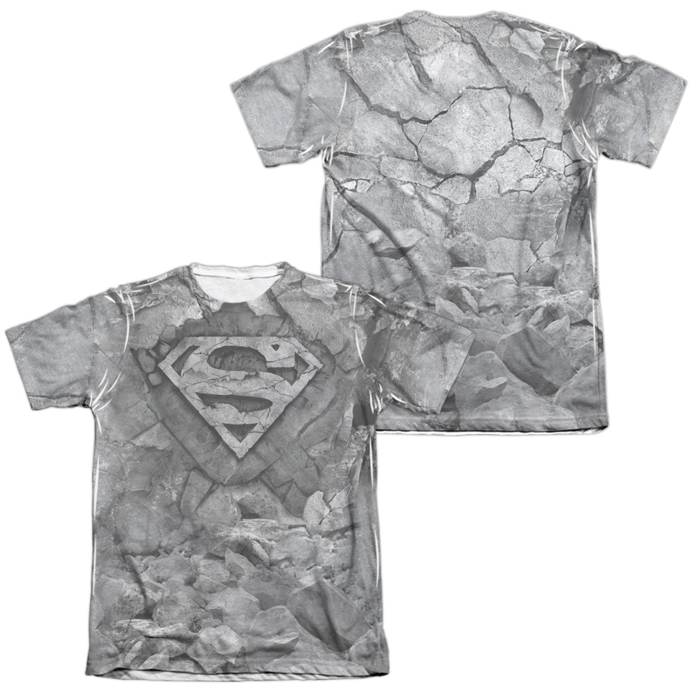 SUPERMAN ROCK & RUMBLE (FRONT/BACK PRINT)-ADULT POLY/COTTON T-Shirt