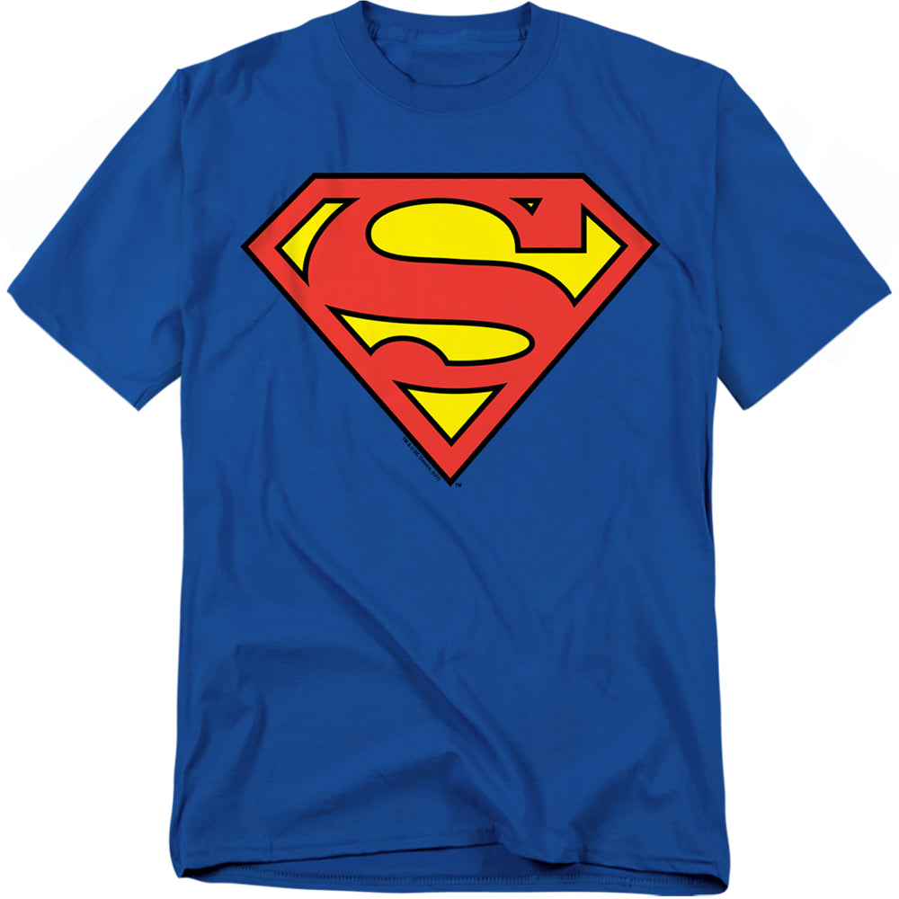 Superman - Classic Logo - Short Sleeve Adult 18/1 - Royal Blue T-shirt