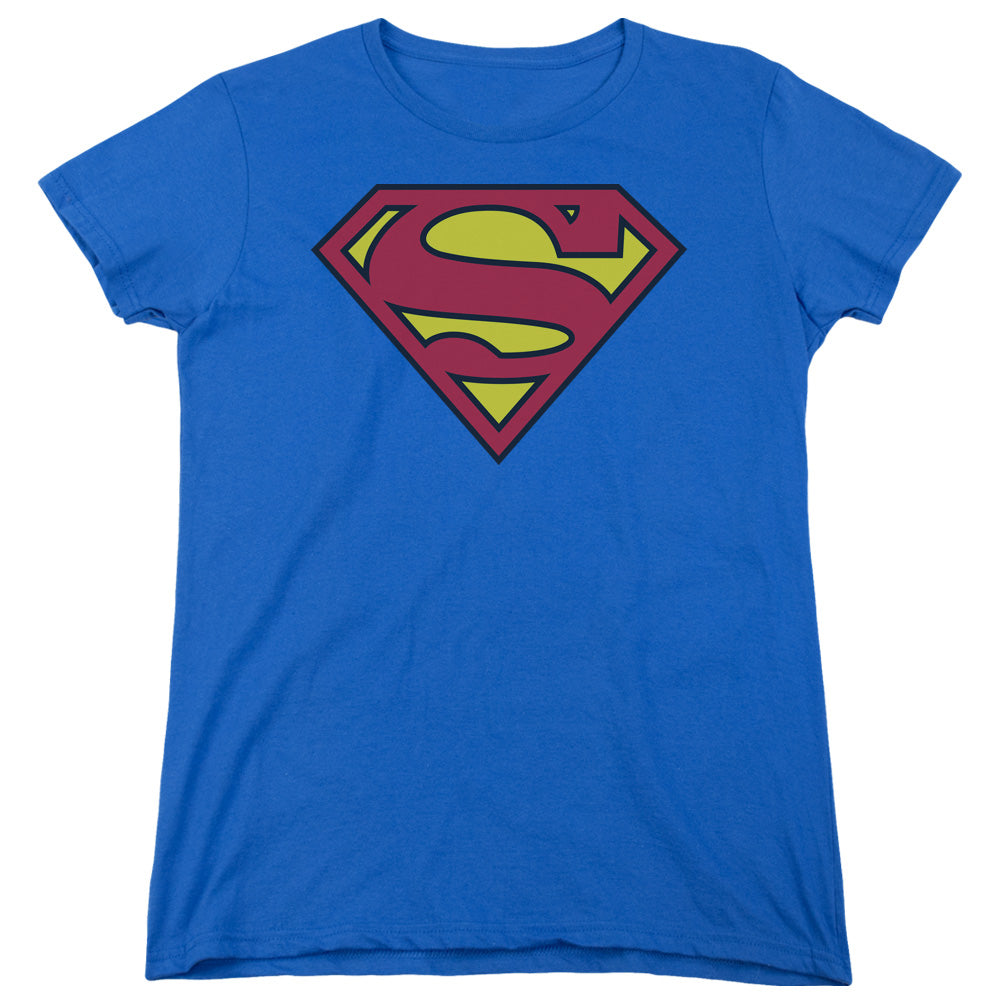 Superman - Classic Logo - Short Sleeve Women"s Tee - Royal T-shirt