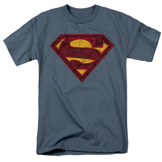 Superman - Celtic Shield - Short Sleeve Adult 18/1 - Slate T-shirt