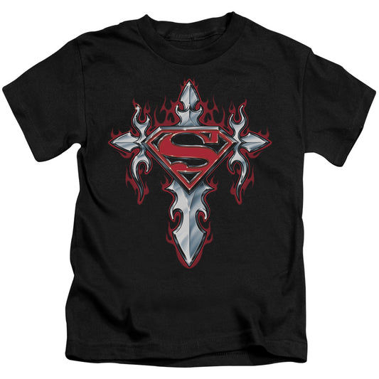 SUPERMAN GOTHIC STEEL LOGO - S/S JUVENILE 18/1 - BLACK - T-Shirt