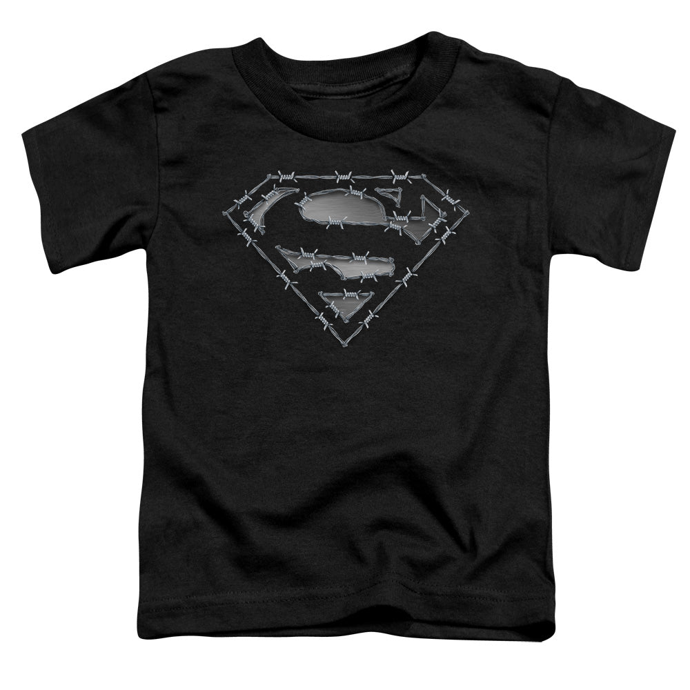 Superman - Barbed Wire - Short Sleeve Toddler Tee - Black T-shirt