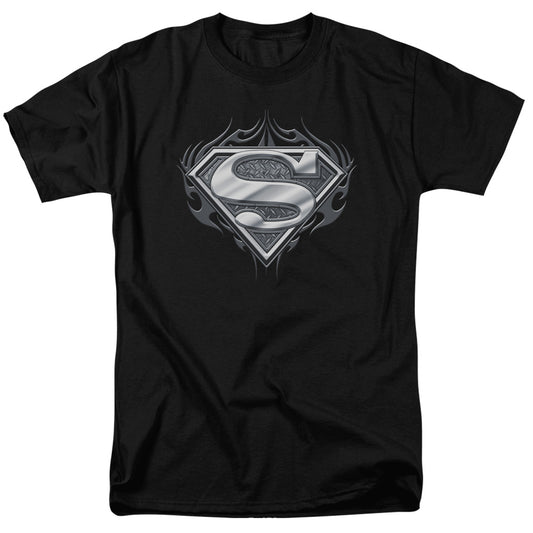 Superman - Biker Metal - Short Sleeve Adult 18/1 - Black T-shirt