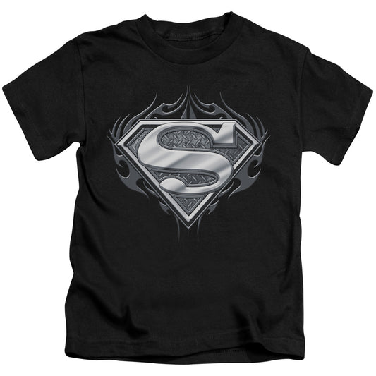 SUPERMAN BIKER METAL - S/S JUVENILE 18/1 - BLACK - T-Shirt