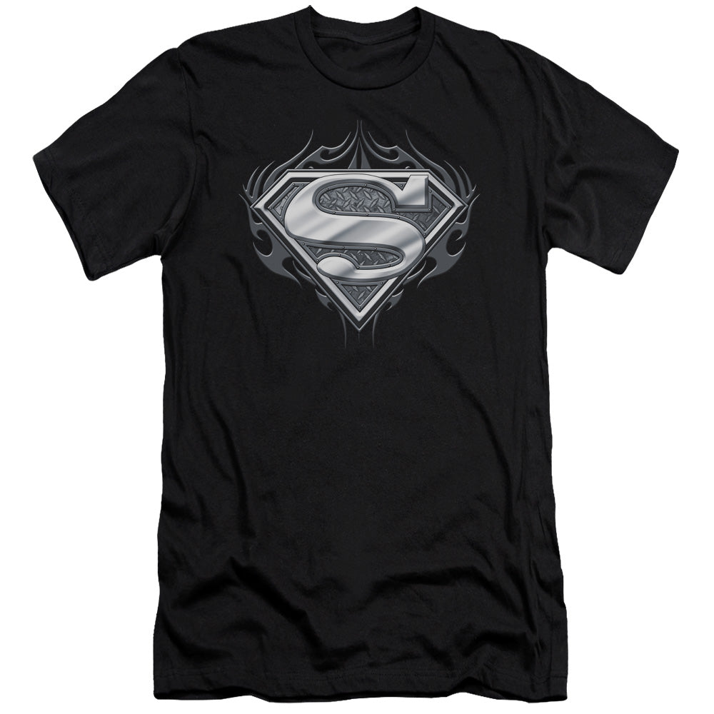 SUPERMAN BIKER METAL - S/S ADULT 30/1 - BLACK T-Shirt