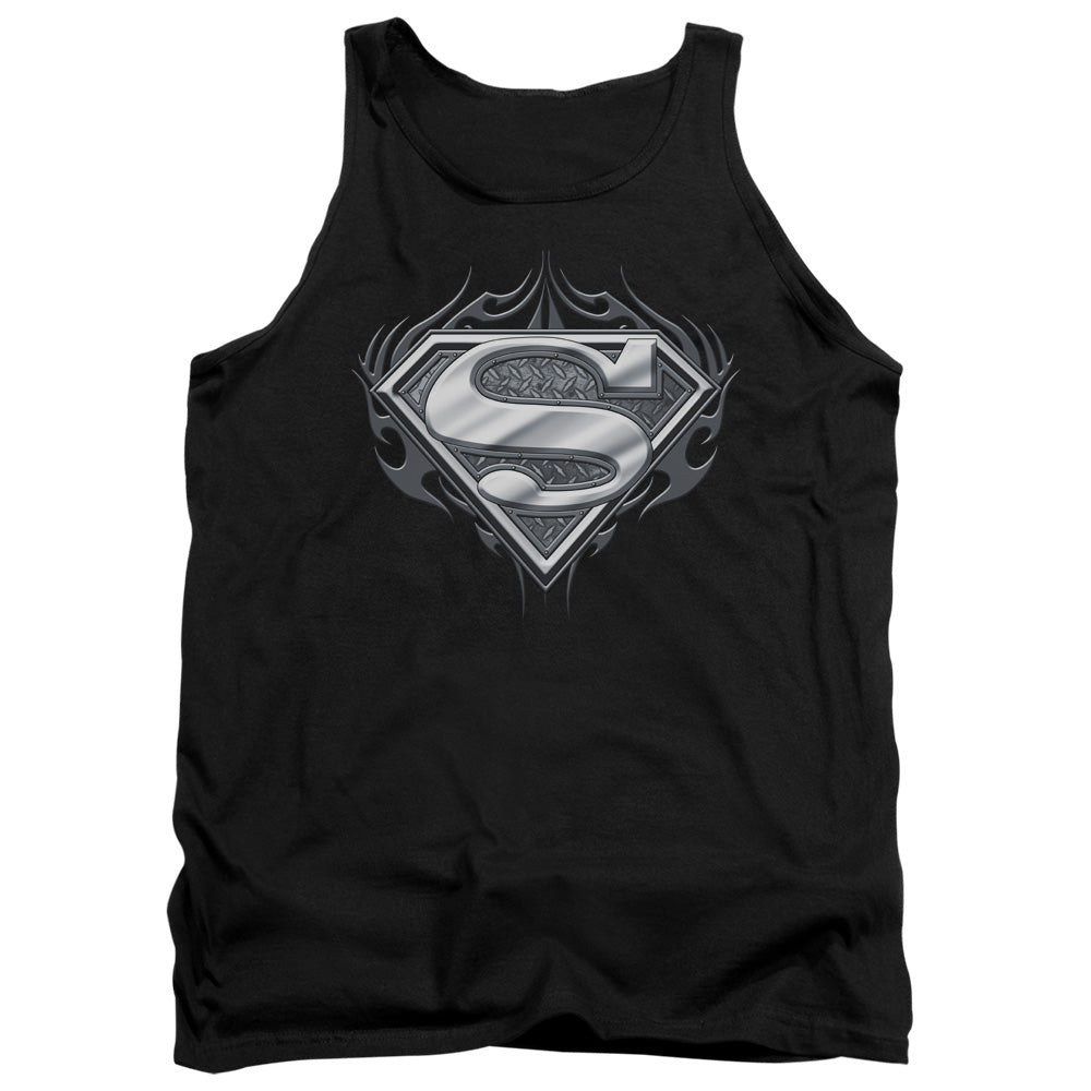 Superman - Biker Metal - Adult Tank - Black