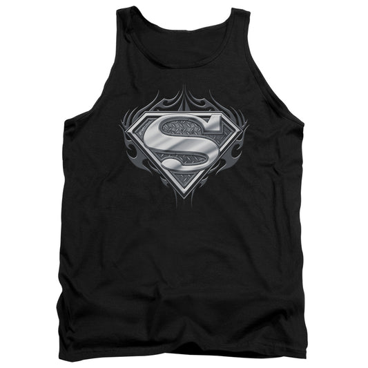 Superman - Biker Metal - Adult Tank - Black