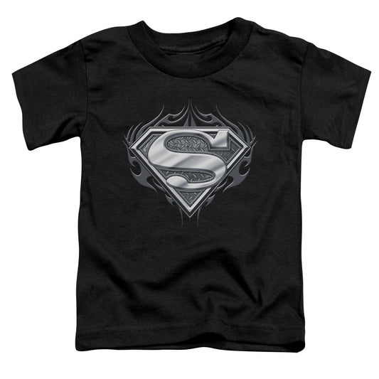 Superman - Biker Metal - Short Sleeve Toddler Tee - Black T-shirt