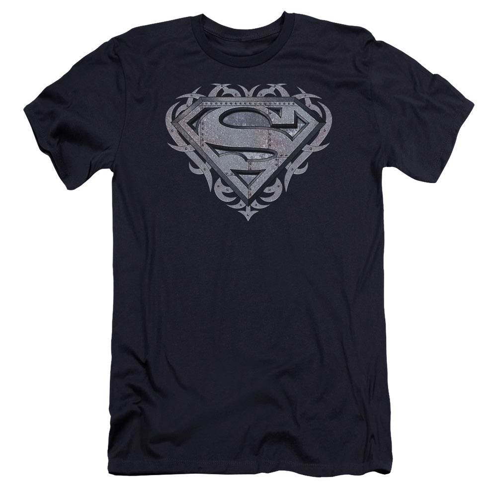 Superman - Tribal Steel Shield-premuim Canvas Adult Slim Fit 30/1 - Navy