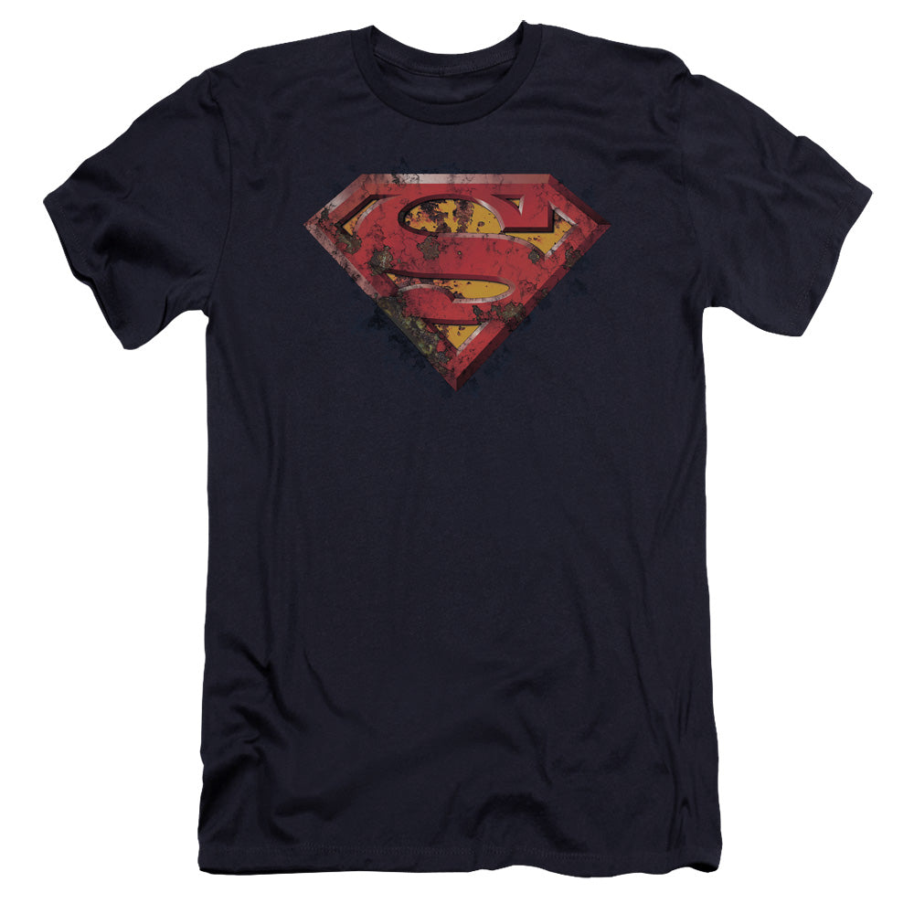 Superman - Rusted Shield-premuim Canvas Adult Slim Fit 30/1 - Navy