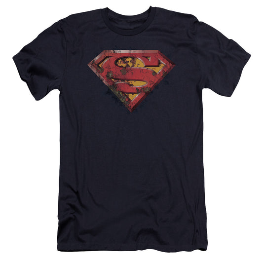 Superman - Rusted Shield-premuim Canvas Adult Slim Fit 30/1 - Navy