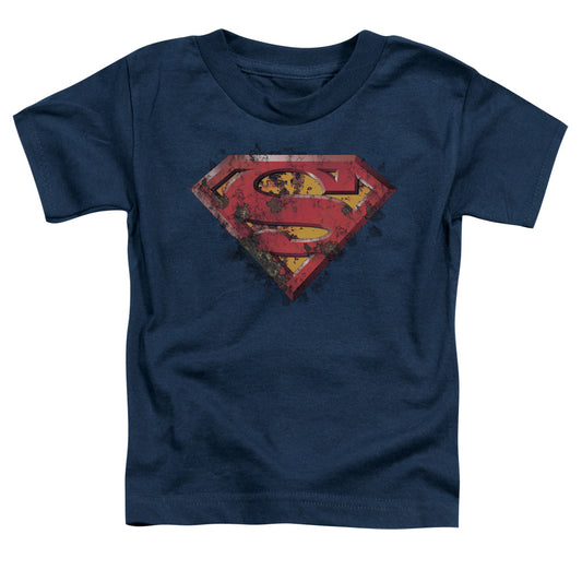 Superman - Rusted Shield - Short Sleeve Toddler Tee - Navy T-shirt