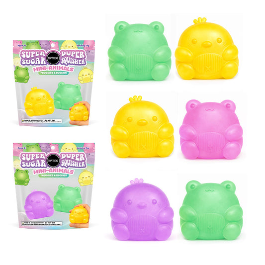Sugar Squisher - Mini Duck & Frog 2 Pack (3 Colors) 1 random selection