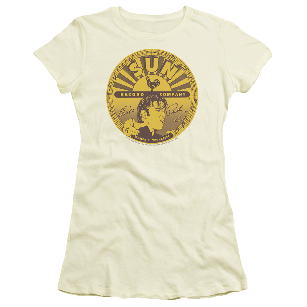 Sun - Elvis Full Sun Label - Short Sleeve Junior Sheer - Cream T-shirt