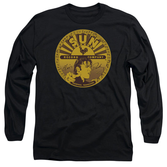 Sun - Elvis Full Sun Label - Long Sleeve Adult 18/1 - Black T-shirt