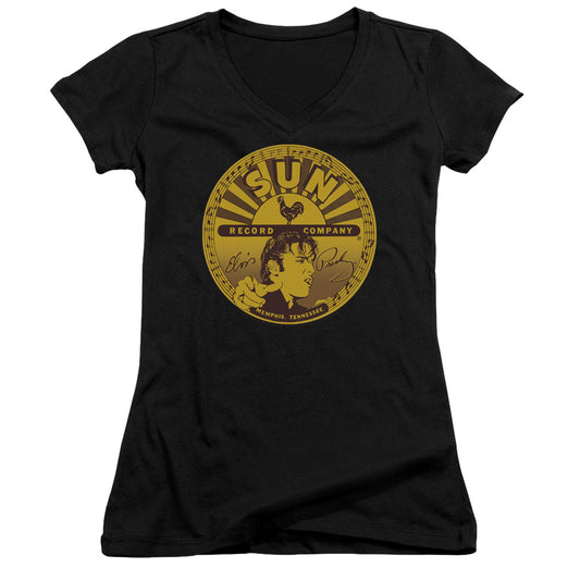 Sun - Elvis Full Sun Label - Junior V-neck - Black