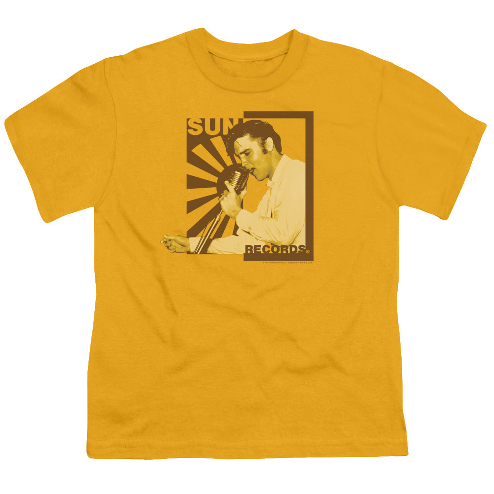 Sun - Sun Records Slvis On The Mic - Short Sleeve Youth 18/1 - Gold T-shirt