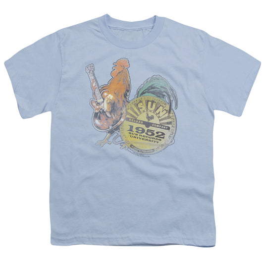 Sun - Rockin Rooster - Short Sleeve Youth 18/1 - Light Blue T-shirt