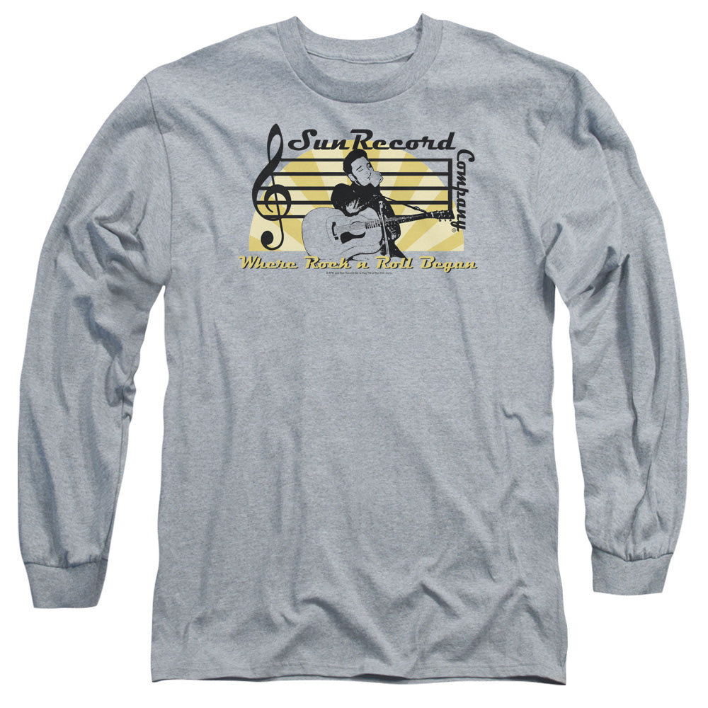 Sun - Sun Record Company - Long Sleeve Adult 18/1 - Charcoal T-shirt