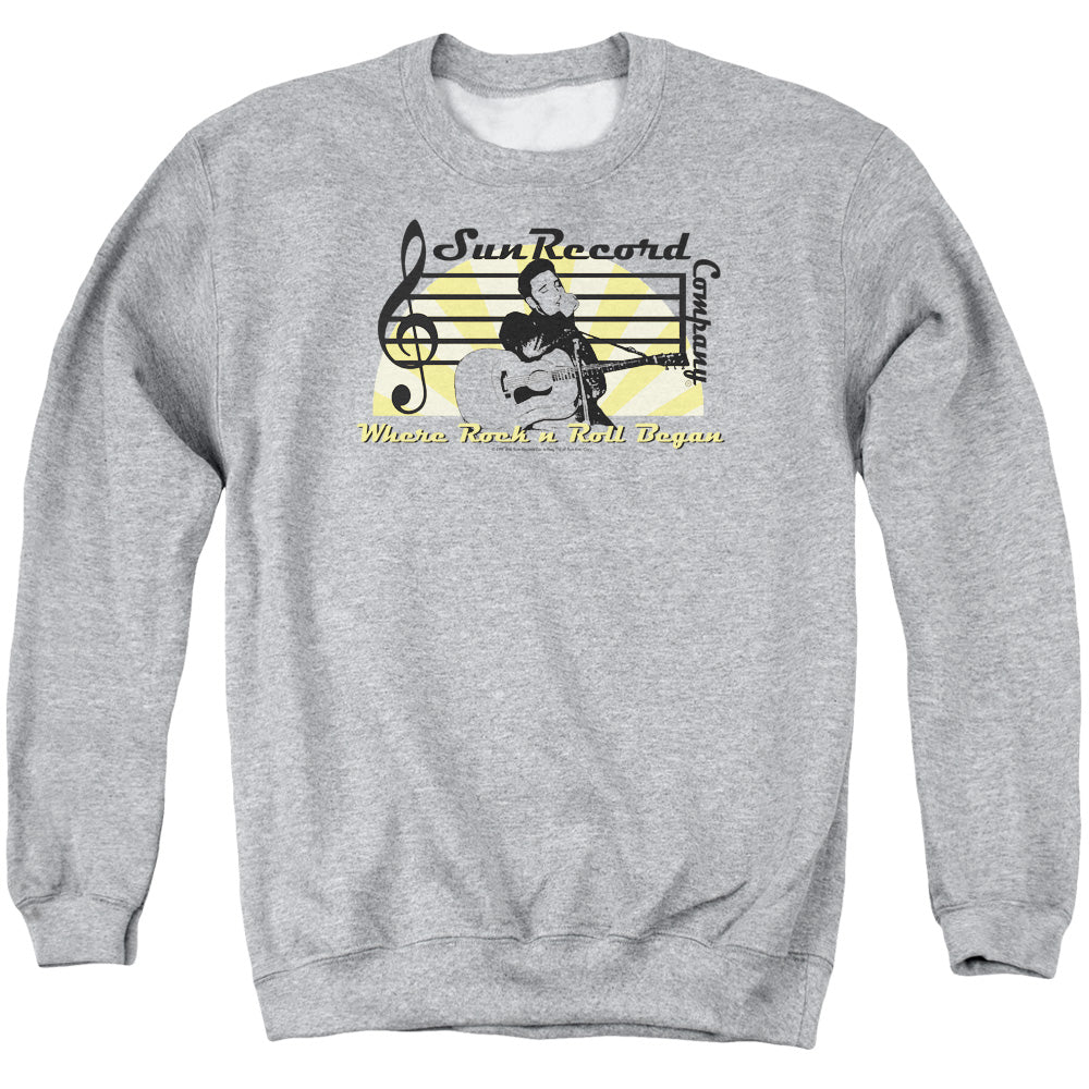 Sun - Sun Record Company - Adult Crewneck Sweatshirt - Athletic Heather