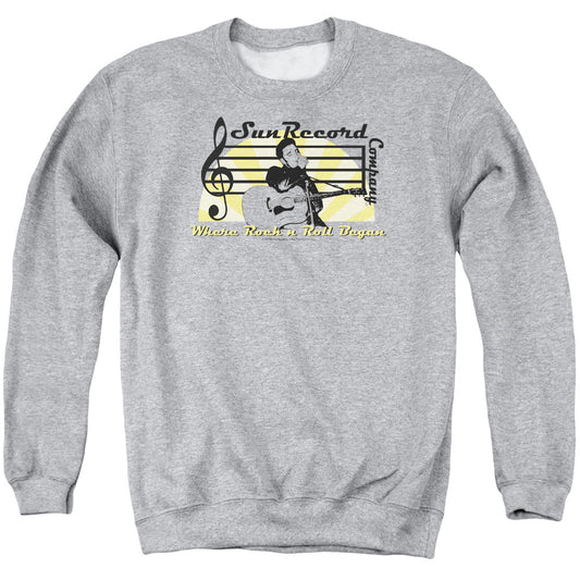Sun - Sun Record Company - Adult Crewneck Sweatshirt - Athletic Heather