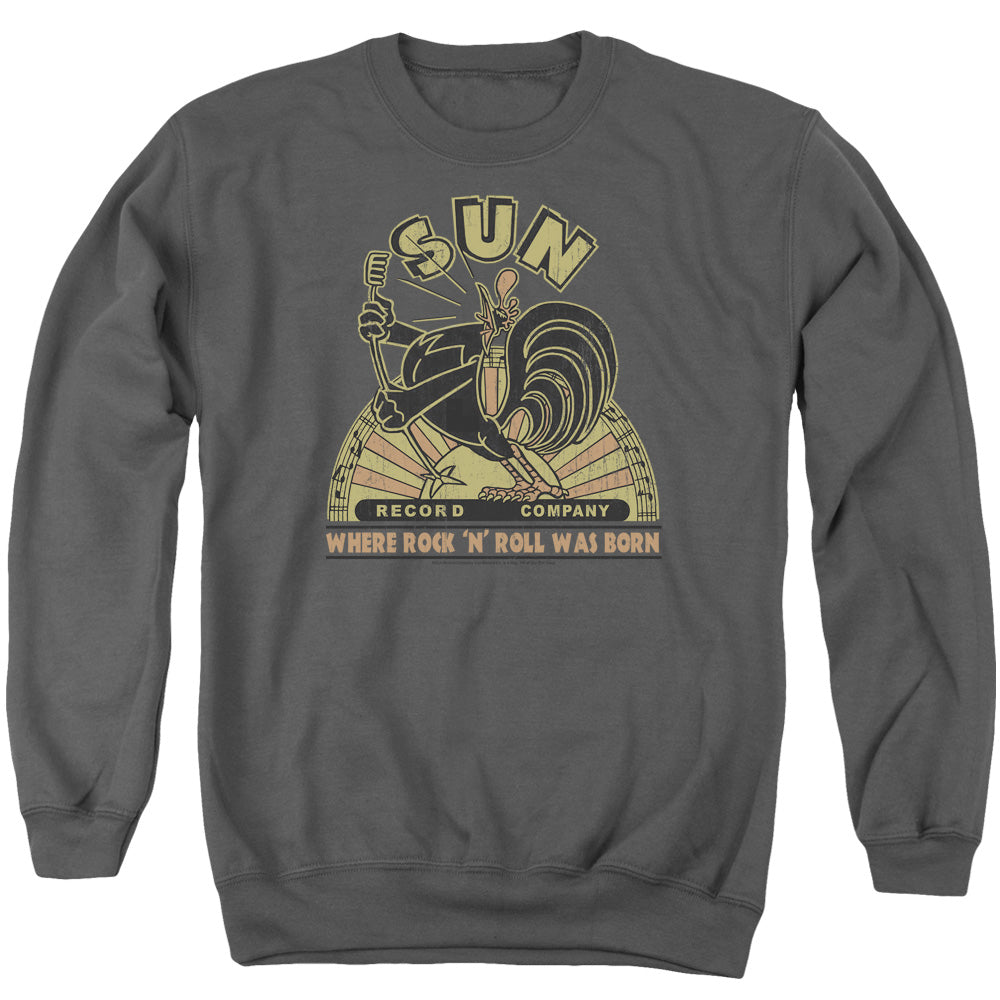 Sun - Sun Rooster - Adult Crewneck Sweatshirt - Charcoal