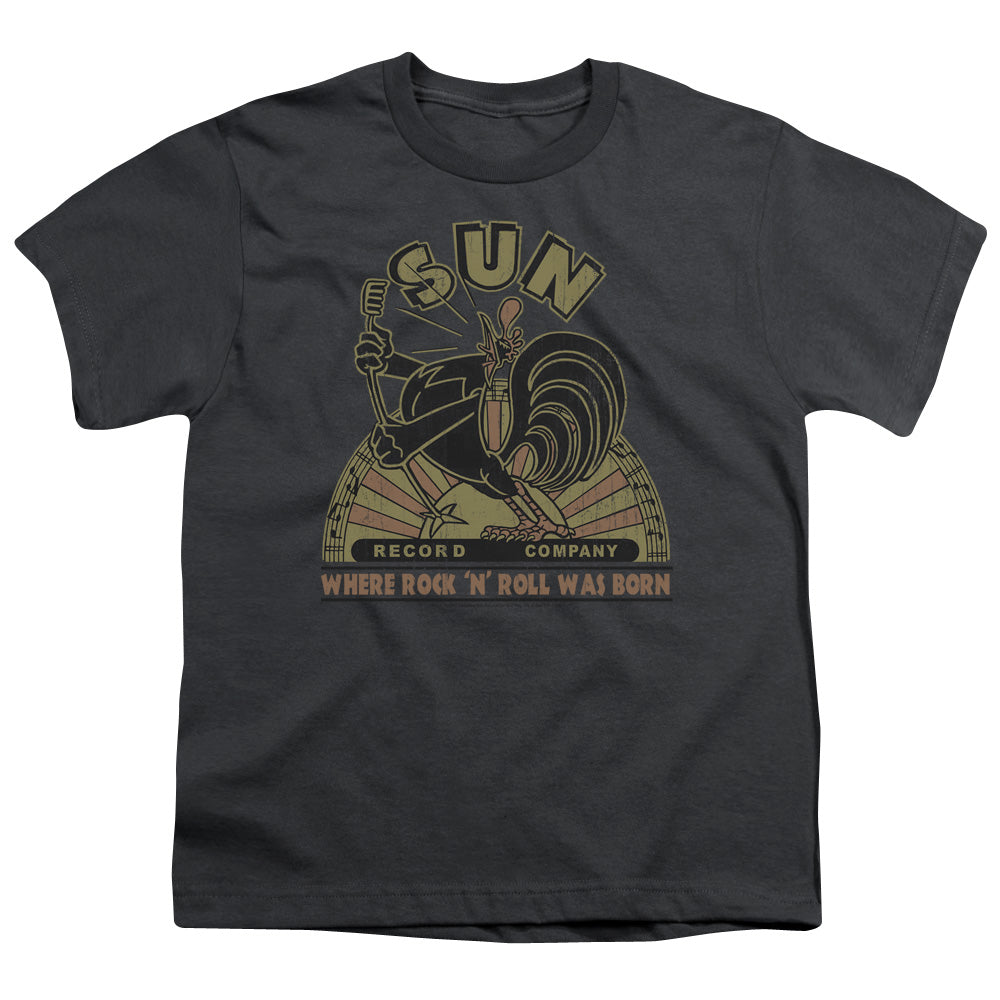 Sun - Sun Rooster - Short Sleeve Youth 18/1 - Charcoal T-shirt